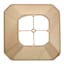 Bavaria Beige Square Bell Linen Medium Table Lamp Shade, 13x11x6