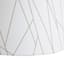 Gold & White Linen Blend Medium Table Lamp Shade, 14x12x10