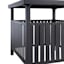 Grammercy Square Black Steel Slat Patio Umbrella Table, 20"