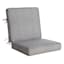 2-Piece Tahiti Silver Outdoor Deep Seat Cushion
