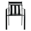 Black Awning Stripe Outdoor Lumbar Throw Pillow, 14x20