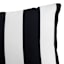 Black Awning Stripe Outdoor Lumbar Throw Pillow, 14x20