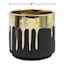 Crosby St. Indoor Gold Drip Black Planter, 4.7"