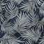 Navy Palm Print Premium Outdoor Wicker Settee Cushion