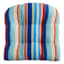 Multi Stripe Outdoor Wicker Seat Cushion