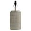 Grey Carved Pillar Small Lamp Base, 14.5"