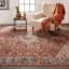 (A447) Capstone Rust Traditional Design Area Rug, 7x10