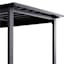 Grammercy Black Steel Slat Patio Bar Table, 60x25