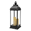 Black Pre-Lit LED Floor Lantern, 28"