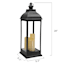 Black Pre-Lit LED Floor Lantern, 28"