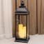 Black Pre-Lit LED Floor Lantern, 28"