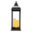 Black Pre-Lit LED Floor Lantern, 28"