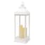 White Pre-Lit LED Floor Lantern, 28"