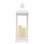 White Pre-Lit LED Floor Lantern, 28"