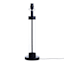 Clear Glass & Black Metal Large Table Lamp Base, 23"