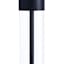 Clear Glass & Black Metal Large Table Lamp Base, 23"