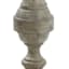 Grey Distressed Spindle Floor Lamp with White Fabric Drum Shade, 64"