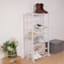 21-Pair Standing Shoe Rack, White