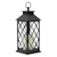 Black LED Lantern with 6 Hour Timer, 12"