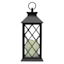 Black LED Lantern with 6 Hour Timer, 12"