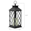 Black LED Lantern with 6 Hour Timer, 12"