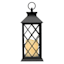 Black LED Lantern with 6 Hour Timer, 12"