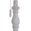 White Turned Leg Buffet Medium Table Lamp Base, 20"
