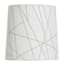 White Small Table Lamp Shade with Gold Line Design, 8x9x9