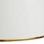 White Medium Table Lamp Shade with Gold Trim, 12x14x10