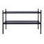 2-Tier Punch Metal Shoe Rack, Black