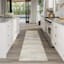 (B697) Crosby St. Driftway Gold Woven Runner, 2x7