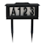 Solar Black Address Light Lawn Stake