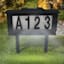 Solar Black Address Light Lawn Stake