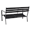 Grammercy Black Steel Slat Patio Loveseat