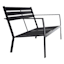 Grammercy Black Steel Slat Patio Loveseat