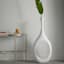 White Open Floor Vase, 48"