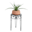 Blue Metal With Patina Finish Plant Stand, Large
