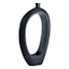 Black Open Circle Floor Vase, 40"