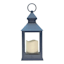 Navy Blue LED Lantern, 9.5"