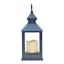 Navy Blue LED Lantern, 9.5"