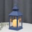 Navy Blue LED Lantern, 9.5"