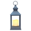 Navy Blue LED Lantern, 9.5"