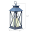 Navy Blue LED Lantern, 12"
