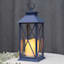 Navy Blue LED Lantern, 12"