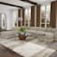(B757) Miramar Ivory Abstract Area Rug, 7x10