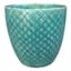 Blanche Turquoise Ceramic Outdoor Planter, Small