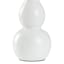 Providence White Double Gourd Small Table Lamp with Shade, 18.5"
