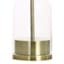 Brass Clear Glass Small Table Lamp with Shade, 18"
