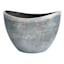 Silver Metal Wave Outdoor Planter, 16.5"