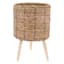 Found & Fable Faux Rattan Planter Stand, Medium